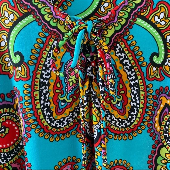 Chico's Paisley Print Top Size 2 - Picture 3 of 9